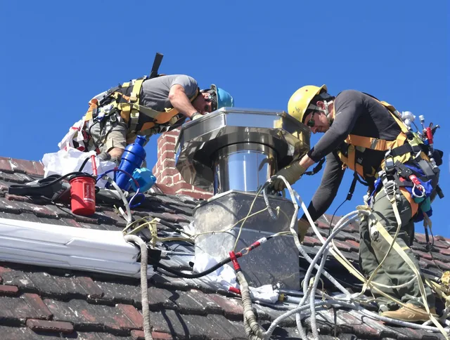 Protective chimney cap installed by Tamiami Chimney Sweep in Tamiami, FL
