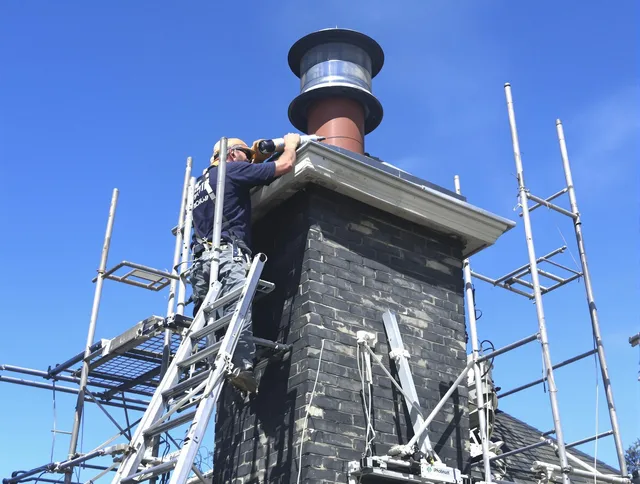 Sturdy chimney crown finished by Tamiami Chimney Sweep in Tamiami, FL