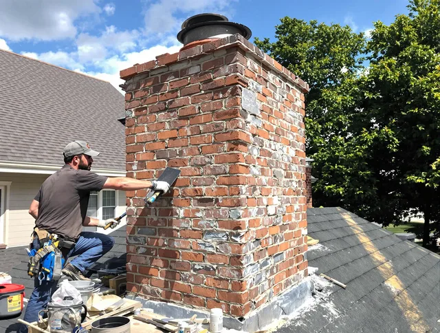 Completed chimney rebuild by Tamiami Chimney Sweep in Tamiami, FL