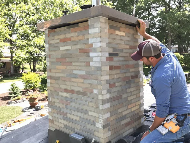 Tamiami Chimney Sweep completing a modern chimney remodel in Tamiami, FL