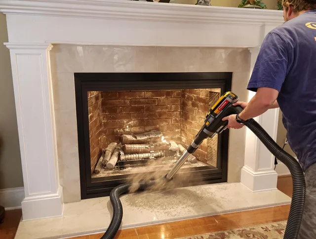 Fireplace cleaning performed by Tamiami Chimney Sweep in Tamiami, FL