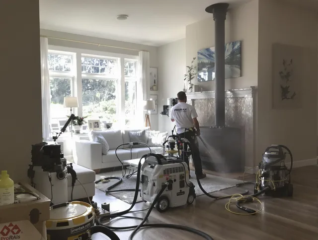Soot removal service by Tamiami Chimney Sweep for a fireplace in Tamiami, FL